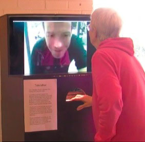 Teletalker booth at Age UK Day Centre, Barnet